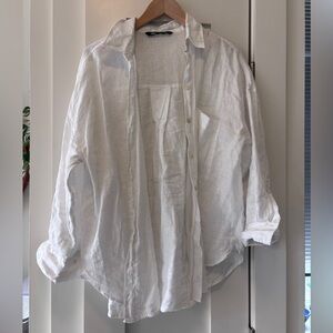 Zara linen button down